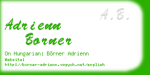adrienn borner business card
