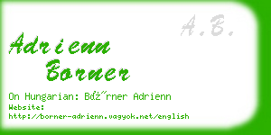 adrienn borner business card